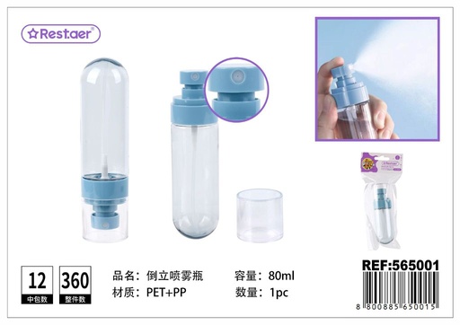 [565001] Botella de spray invertido de 80 ml - Accesorios de belleza y frascos