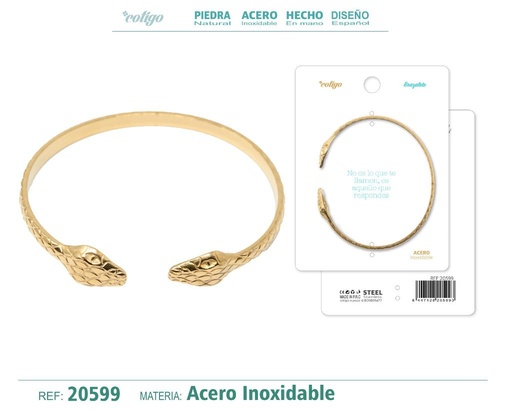 [20599] Brazalete de acero color dorado - Un accesorio que destaca