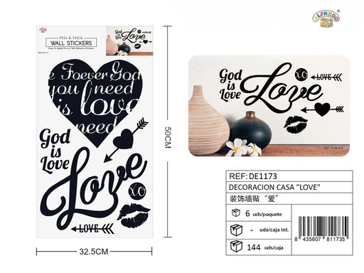 [DE1173] Decoración para el hogar "Love" 32x50 cm - Decoración y estilo