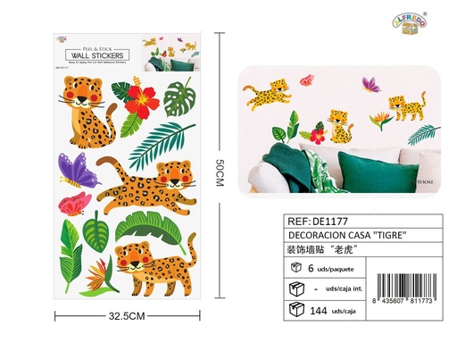 [DE1177] Decoración para el hogar "Tigre" 32x50 cm - Decoración y estilo