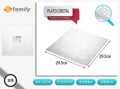 [317105218] Plato de cristal 30x30 cm - Accesorios para mesa y bandejas