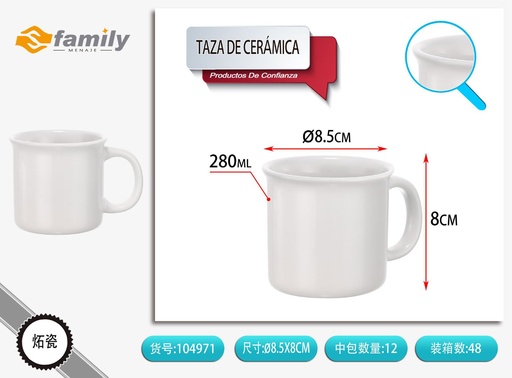[317104971] Taza de cerámica 11oz 280ml - Cerámica para bebidas