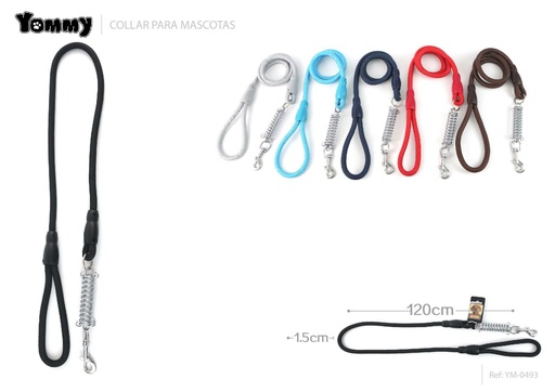 [YM0493] Cuerda de tracción para mascotas de algodón trenzado de 1.5*120 cm - Accesorios para mascotas
