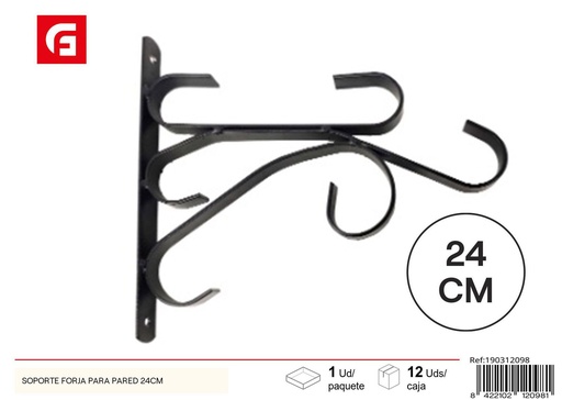 [190312098] Soporte de forja para pared 24 cm - Estante para plantas en interiores