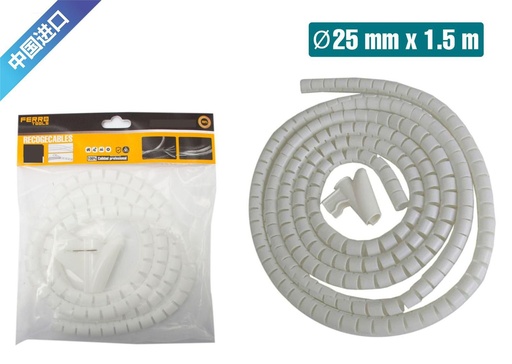 [6802976] Recoge cables blanco 25mm*1.5m - Herramientas de ferretería y accesorios de cableado