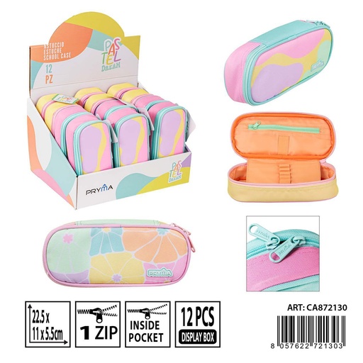 [0239275] Estuche ovalado escolar 22.5x11x5.5 cm - Accesorios de mochilas y organización