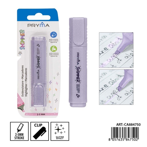 [0235216] Subrayador metálico purpurina 2/5 mm color lila - Material de escritura