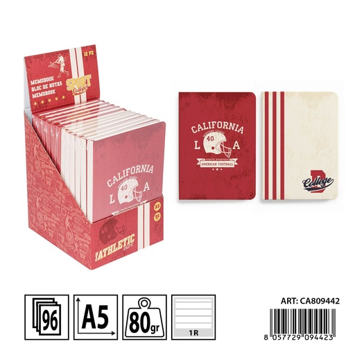 [0239284] Libreta de tapa dura A5 96 hojas 80g - Papelería y cuadernos