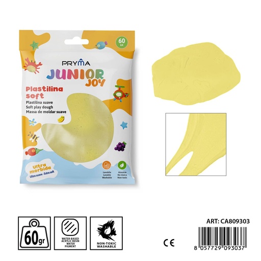 [0238333] Plastilina 60g amarillo claro - Arcilla y manualidades