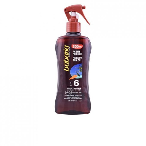 [8410412000598] Aceite protector solar zanahoria F6 300ml BABARIA - Productos de protección solar