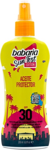 [8410412490481]  Aceite Protector Solar F30 Babaria 200ml - Protección solar y cuidado de la piel