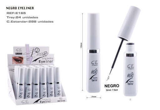[E165-01]  Eyeliner Líquido Negro 24u - Maquillaje y delineadores de ojos