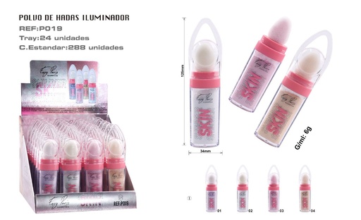 [P019-01]  Polvo de Hadas 24/u 288/u - Iluminador y maquillaje