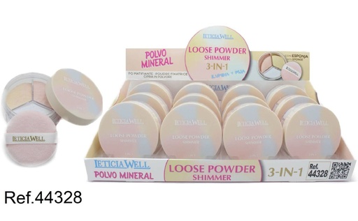 [8435433230076]  Polvo Mineral 3 en 1 12u 44328 - Maquillaje y polvos