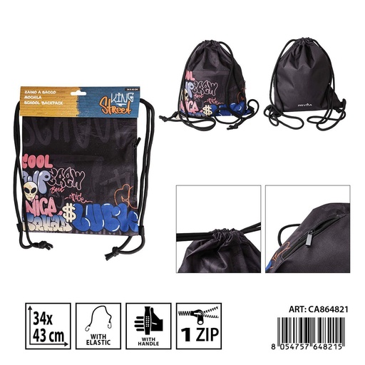 [0238726] Mochila saco 34x43 cm - Estuches mochila y bolsas de deporte