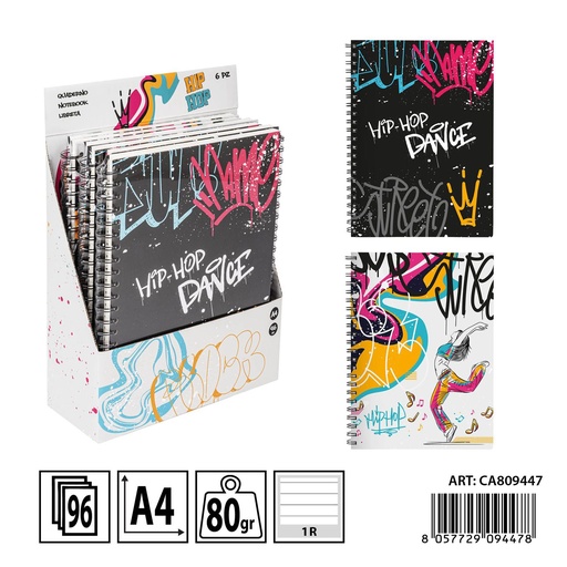 [0239289] Cuaderno espiral A4 96 hojas 80g - Papelería y cuadernos