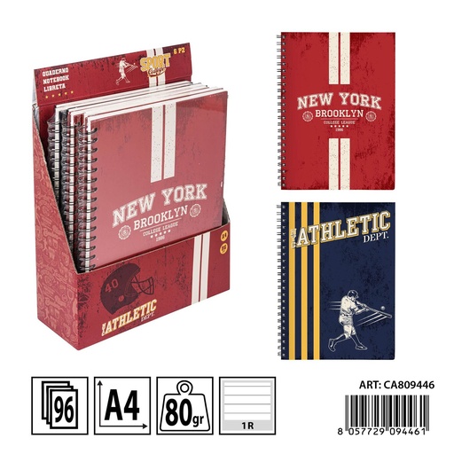[0239288] Cuaderno espiral A4 96 hojas 80g - Papelería y cuadernos
