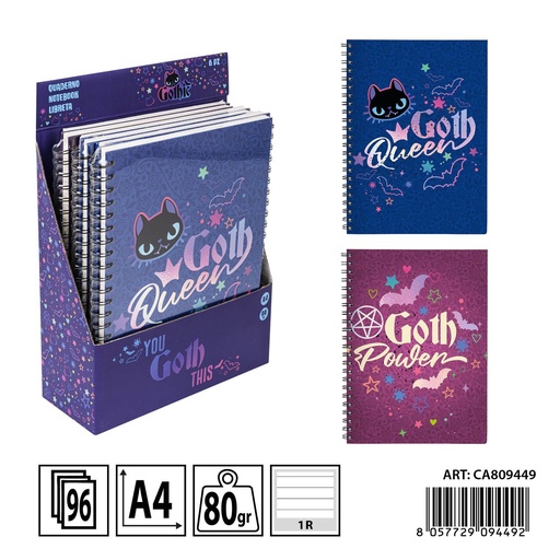 [0239291] Cuaderno espiral A4 96 hojas 80g - Papelería y cuadernos