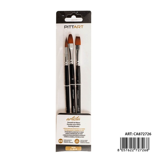 [0239923] Set de pinceles de artista 3 piezas N.6-10-8 - Utensilios de pintura