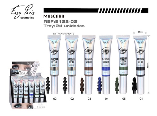 [E122-02] Máscara de pestañas de colores (24 unidades) - Artículos de maquillaje y belleza