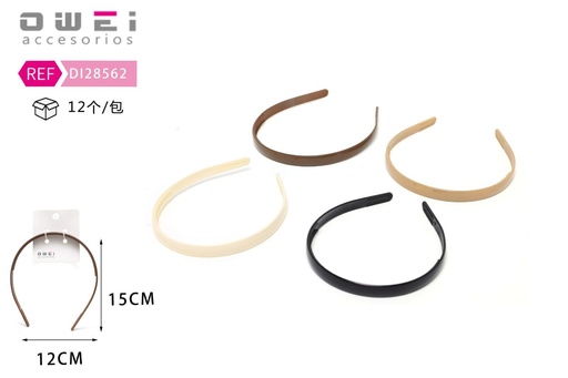 [8428947285625] Diadema de 1.2 cm 12 unidades DI28562 - Accesorios para el cabello