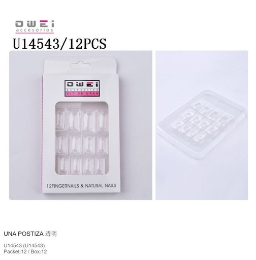 [8428947145431] Uñas Postizas 12 unidades U14543 - Uñas postizas para adultos