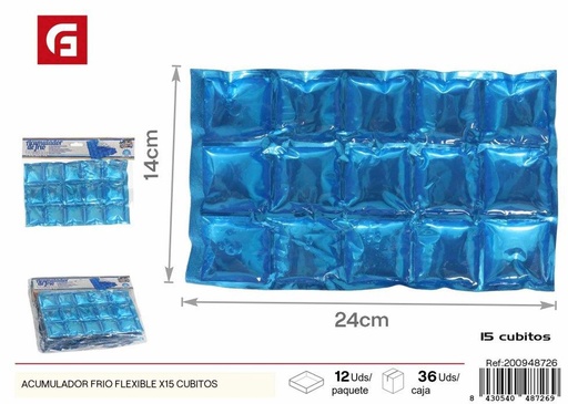 [200948726] Paquete de 15 bloques de hielo flexibles para bebidas