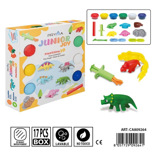 [0238339] Caja de plastilina 28 g 6 piezas y accesorios - Juguetes creativos