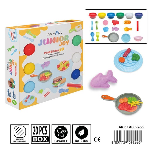 [0238341] Caja de plastilina 28 g 6 piezas y accesorios (repetido) - Juguetes creativos
