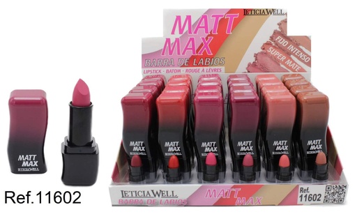 [8435433229704] Lápiz labial mate Max 24 unidades - Cosméticos y productos de maquillaje