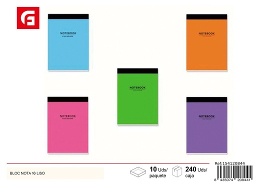 [154120844] BLOC de notas 16 liso - Material escolar y papelería