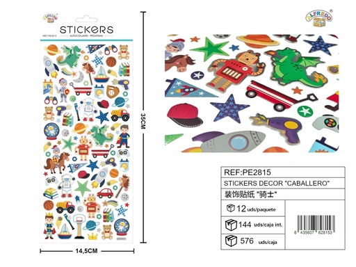 [PE2815] Stickers decor "caballero" 14.5x35 cm - Artículos decorativos 