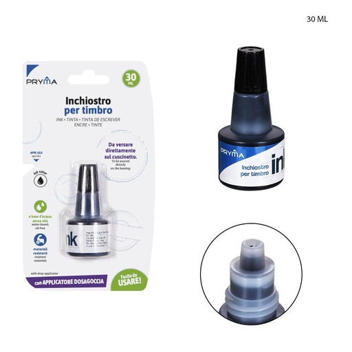 [0209877] Tinta para sellos negra 30 ml - Artículos de oficina