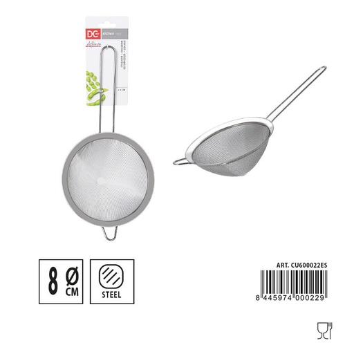 [A000134] Colador de acero inoxidable 8 cm - Utensilios de cocina