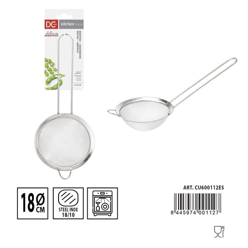 [A000678] Colador redondo de acero 18cm - Herramientas de cocina