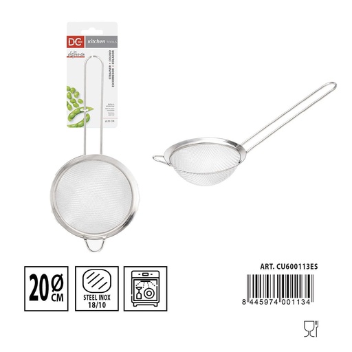[A000679] Colador redondo de acero 20cm - Herramientas de cocina