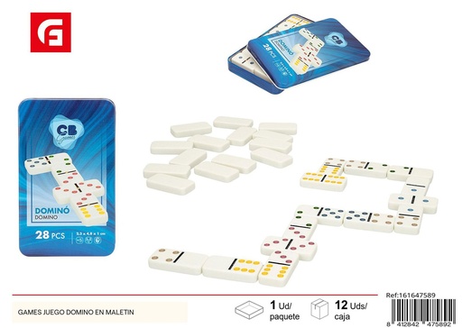 [161647589] Juego de dominó en maletín 28pcs - Juegos de mesa