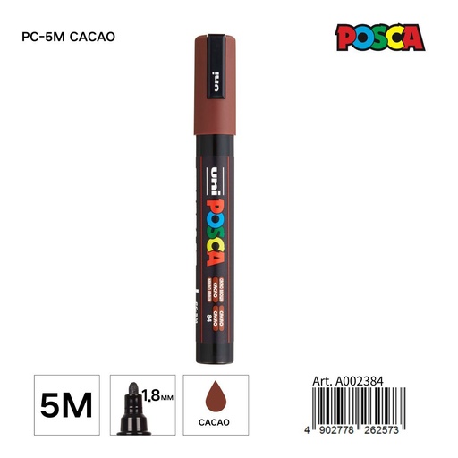 [A002384] Marcador POSCA 1.8mm PC-5M cacao - Material de marca