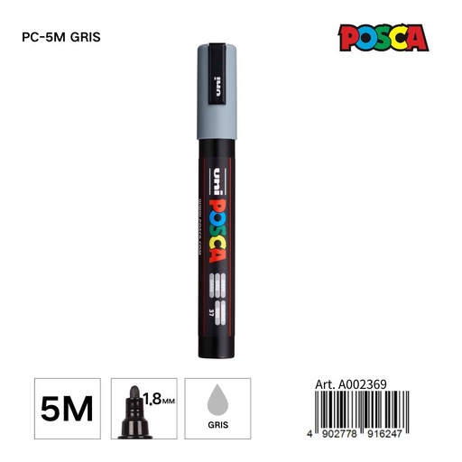 [A002369] Marcador POSCA 1.8MM PC-5M Gris - Material de papelería y marcadores