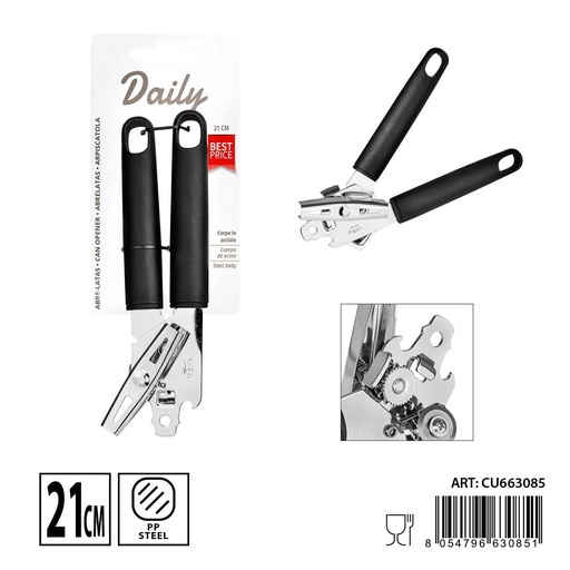[0239905] Abrelatas de acero inoxidable 21x6cm - Utensilios de cocina