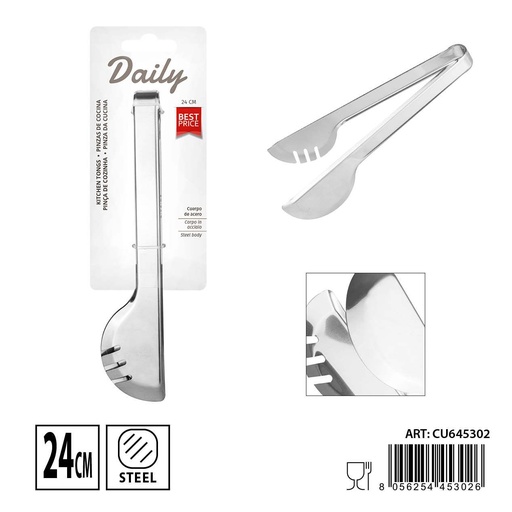 [0239137] Pinza de cocina multiuso de acero inoxidable 24x6.8cm - Utensilios de cocina