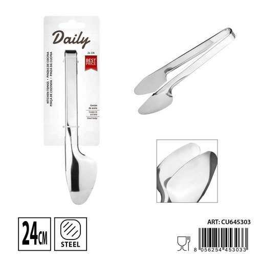 [0239138] Pinza de cocina multfunción de acero inoxidable 24x5cm - Utensilios de cocina