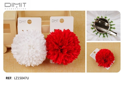 [8435693852872] Pinza/broche con flor 12 unidades LZ15047U - Accesorios de peinado decorativos