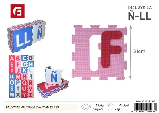 [201926483] Baldosas multicensuales EVA 28 piezas - Juguetes de juego