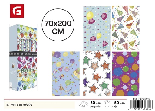 [162825015] Papel regalo 70x200 cm rollo - Papelería y envoltura de regalos