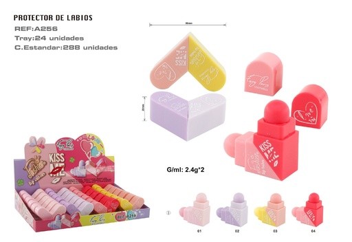 [A256-01] Protector labial DUO 24 unidades - Cuidado y protección labial