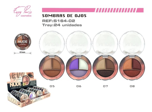 [S164-02] Sombra de ojos 3 colores 24/U - Ideal para ocasiones