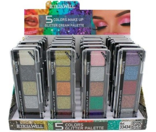 [8435433218845] Glitter cream paleta 5 colores 24/U 33434 LW - Brillo creativa