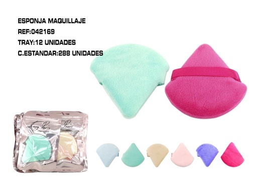 [042169] Esponja de maquillaje 12/U - Básico para el maquillaje