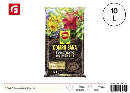 [106057219] Tierra universal COMPO SANA 10L - Tierra para plantas